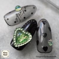 KiraNail ビビハニーハート グリーン 5P