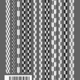 ツメキラ 矢絣 ブラック&ホワイト NN-TEX-201